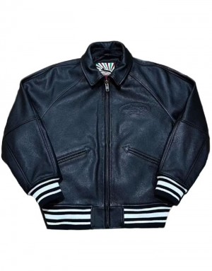 Dámské Bundy Corteiz Leather Bílé CZ | D7Q-9280