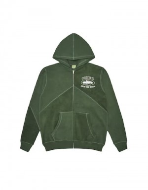 Dámské Mikina s Kapucí Corteiz Superior V2 Zip Up Bílé CZ | Z1Y-0227