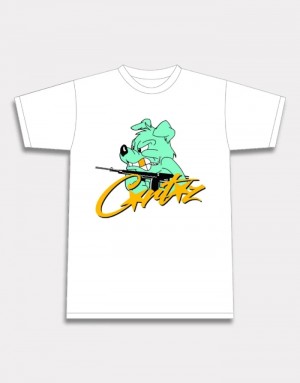 Dámské Tričko Corteiz K9 Bílé CZ | R0Y-3551