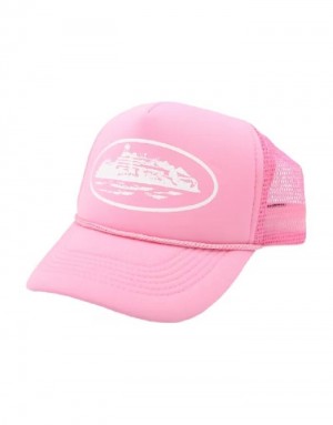 Dámské Čepice Corteiz Alcatraz Trucker Bílé CZ | S5P-6023