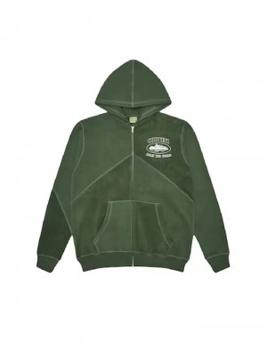 Pánské Mikina s Kapucí Corteiz Superior V2 Zip Up Bílé CZ | Q2S-3194