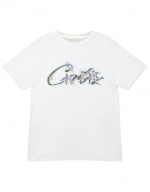 Pánské Tričko Corteiz Allstarz Sparkle Bílé CZ | G7B-6324