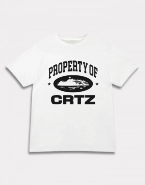 Pánské Tričko Corteiz Og Property Of Crtz Bílé CZ | I3I-3912